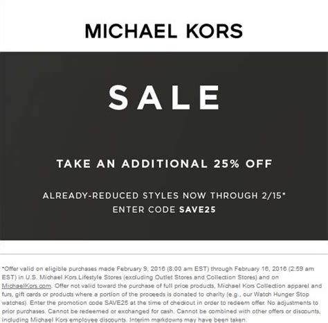 michael kors outlet promo code|michael kors extra discount code.